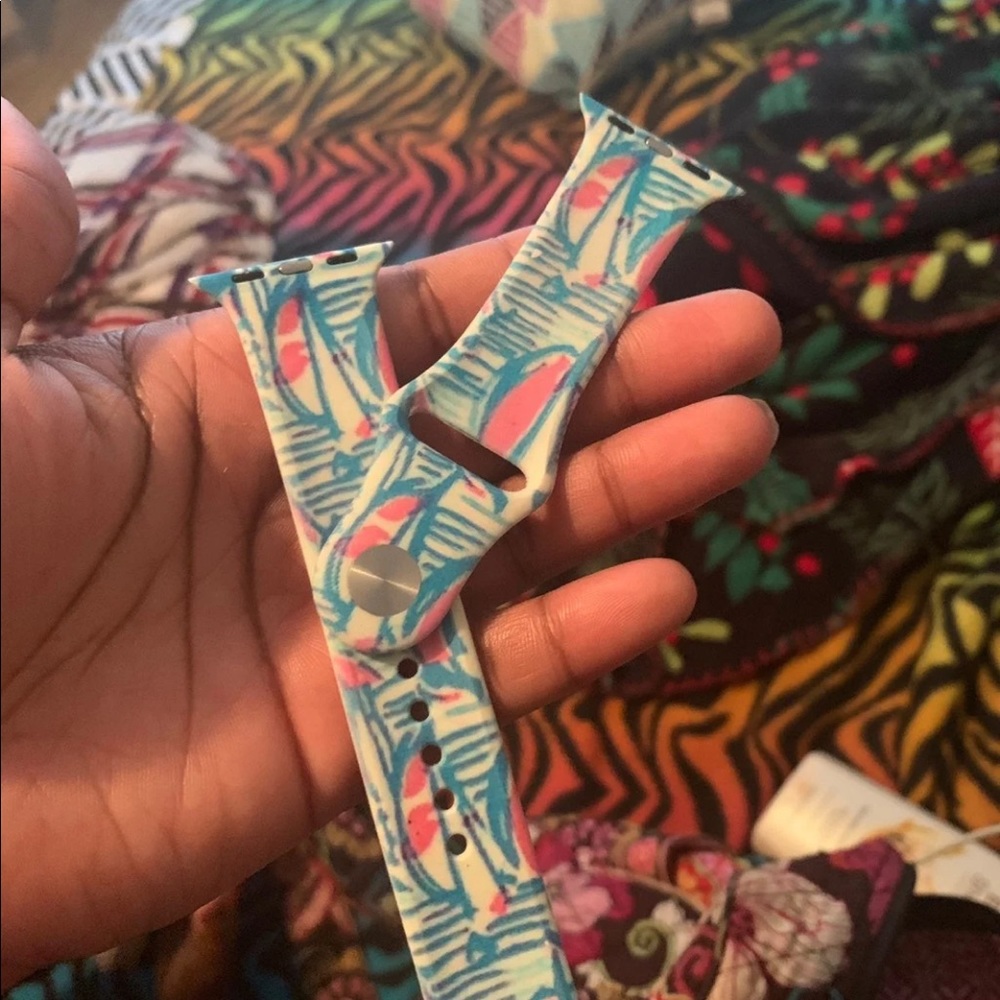 lilly pulitzer “red right return” watch band